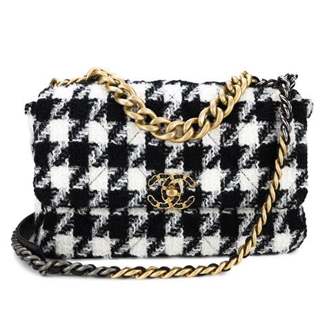 Black and White Classic Chanel Flap Bag 